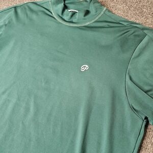 Public‎ Drip Mens Mock Neck Polo Shirt Size Medium Green Golf